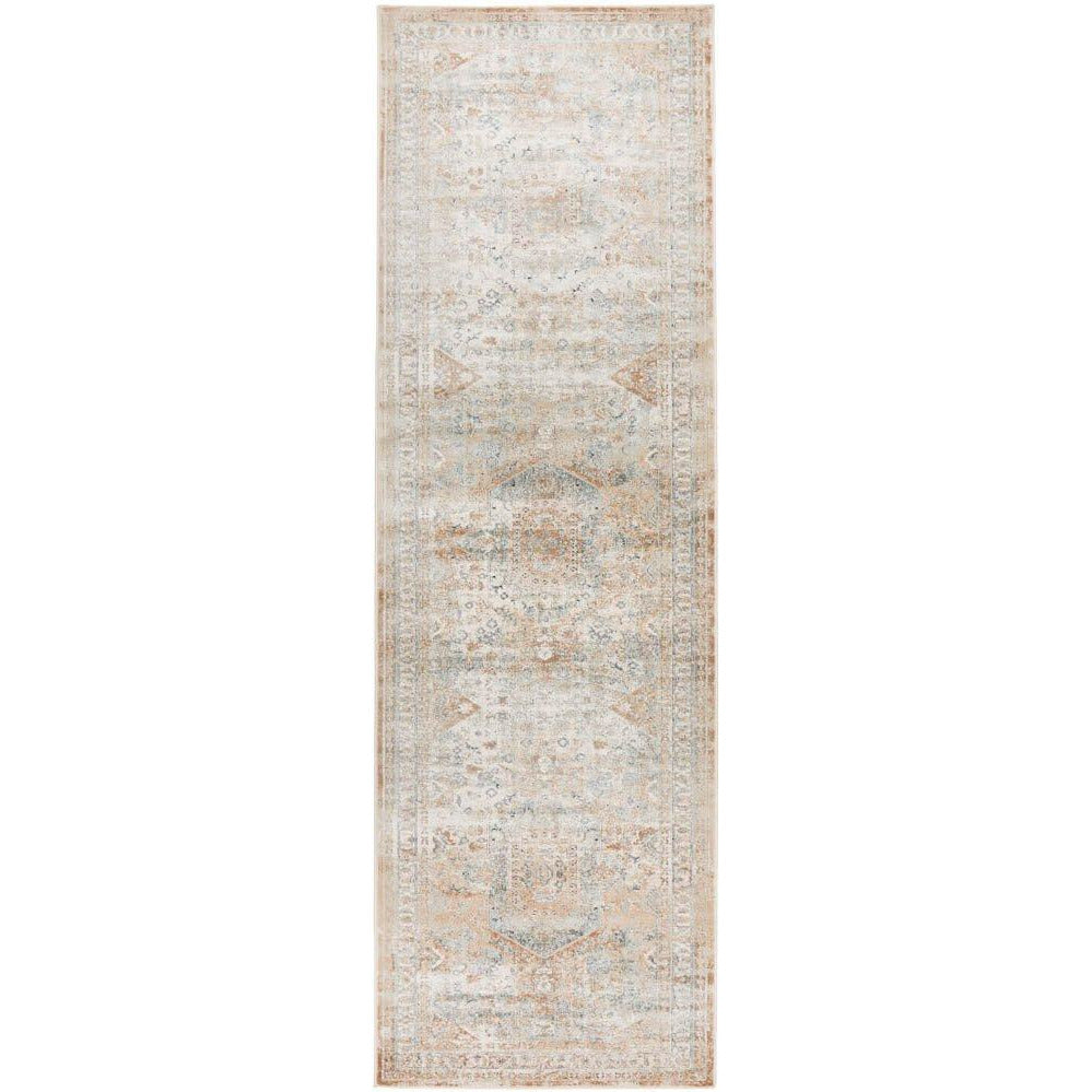 Cebu 758 Green Beige Faded Decorative Border Traditional Patterned Rug - Rugs Of Beauty - 6