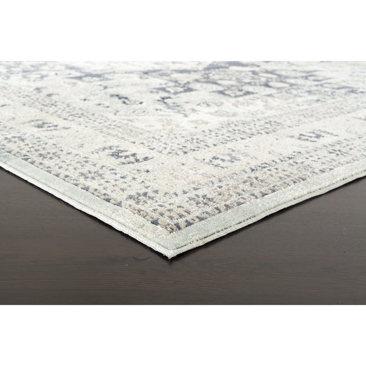 Cebu 758 Blue Beige Border Faded Traditional Patterned Rug - Rugs Of Beauty - 2