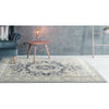 Cebu 758 Blue Beige Border Faded Traditional Patterned Rug - Rugs Of Beauty - 5