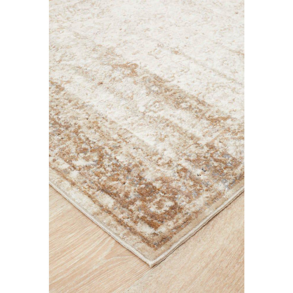 Cebu 760 Cream Border Faded Traditional Patterned Runner Rug - Rugs Of Beauty - 3