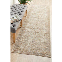Cebu 760 Cream Border Faded Traditional Patterned Runner Rug - Rugs Of Beauty - 2