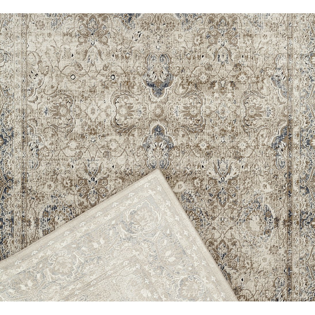 Cebu 760 Cream Border Faded Traditional Patterned Rug - Rugs Of Beauty - 4