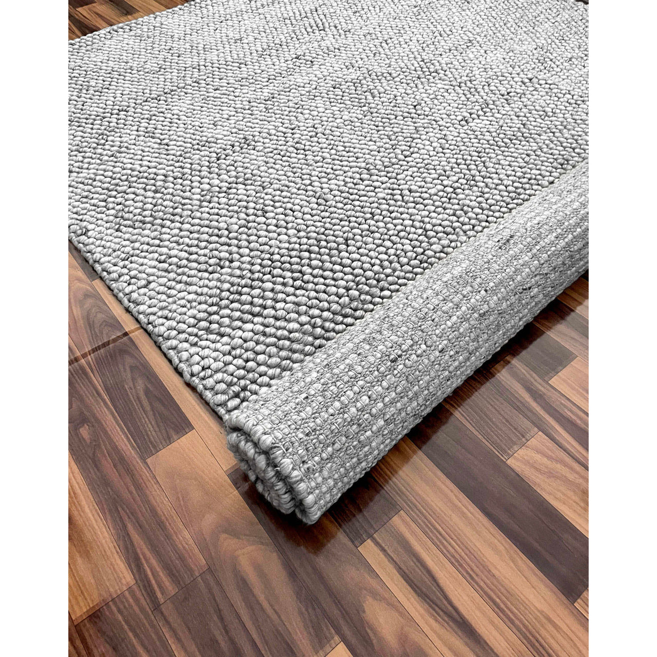 Bordeaux 1601 Wool Polyester Light Grey Modern Rug - Rugs Of Beauty - 4