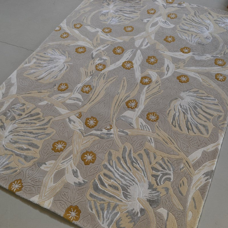 Morris & Co Pure Pimpernel Linen 028701 Designer Wool Viscose Rug - Rugs Of Beauty - 3