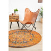 Kahn 881 Rust Multi Colour Transitional Medallion Patterned Round Rug - Rugs Of Beauty - 4