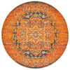 Kahn 881 Rust Multi Colour Transitional Medallion Patterned Round Rug - Rugs Of Beauty - 1