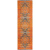Kahn 881 Rust Multi Colour Transitional Medallion Patterned Runner Rug - Rugs Of Beauty - 1