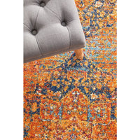 Kahn 881 Rust Multi Colour Transitional Medallion Patterned Runner Rug - Rugs Of Beauty - 8
