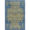 Kahn 882 Blue Multi Colour Transitional Medallion Patterned Rug - Rugs Of Beauty - 1