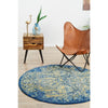Kahn 882 Blue Multi Colour Transitional Medallion Patterned Round Rug - Rugs Of Beauty - 2