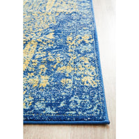 Kahn 882 Blue Multi Colour Transitional Medallion Patterned Runner Rug - Rugs Of Beauty - 7