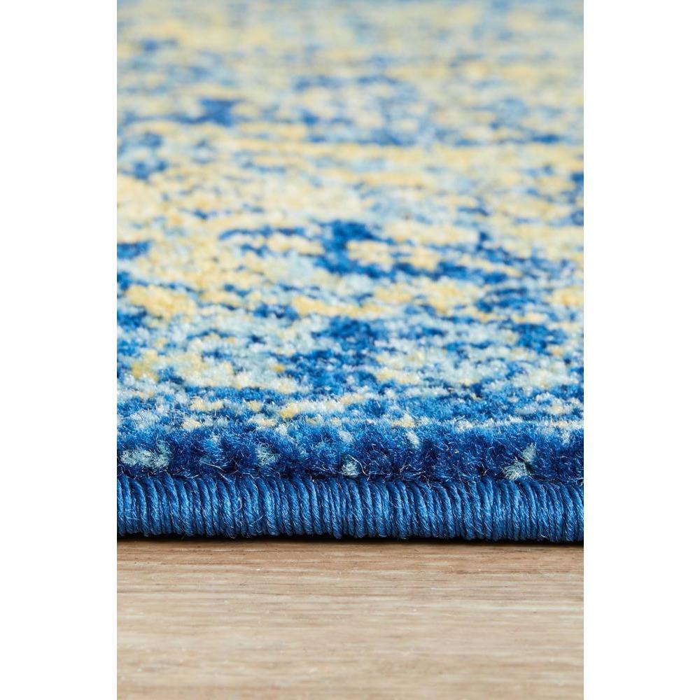 Kahn 882 Blue Multi Colour Transitional Medallion Patterned Runner Rug - Rugs Of Beauty - 8