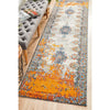Kahn 886 White Grey Orange Multi Colour Transitional Medallion Patterned Runner Rug - Rugs Of Beauty - 2