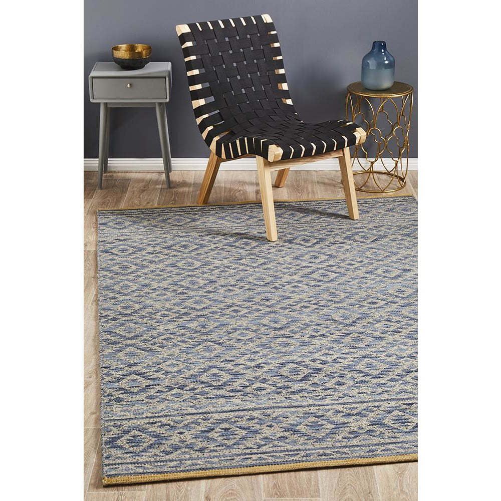Alfheim 437 Blue Transitional Floor Rug - Rugs Of Beauty - 2