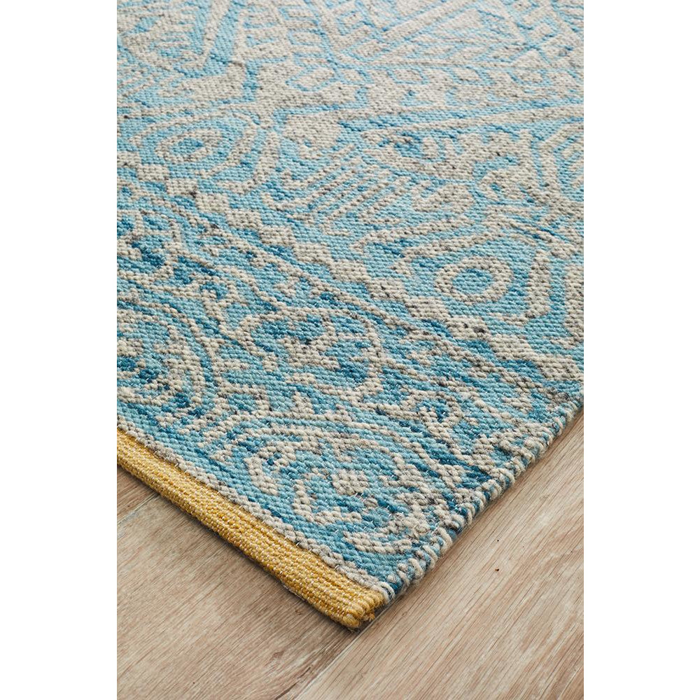 Alfheim 440 Sky Blue Transitional Floor Rug - Rugs Of Beauty - 3