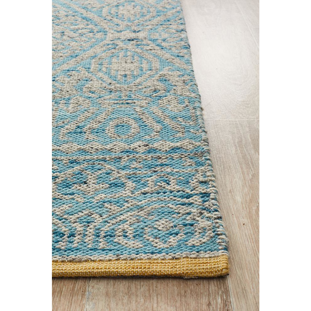 Alfheim 440 Sky Blue Transitional Floor Rug - Rugs Of Beauty - 4