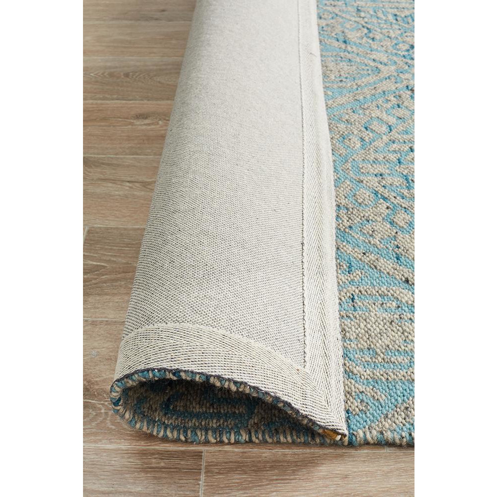 Alfheim 440 Sky Blue Transitional Floor Rug - Rugs Of Beauty - 7