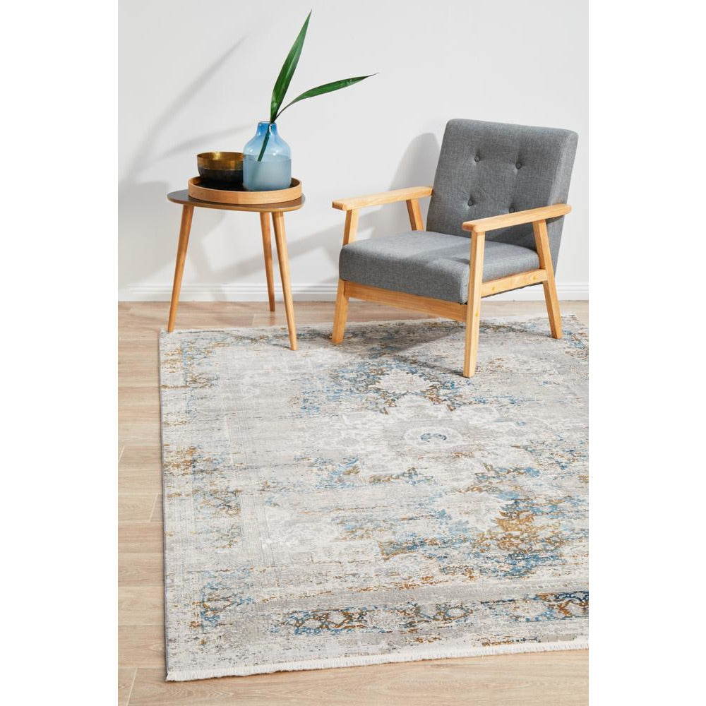 Tokat 2354 Blue Multi Colour Wash Transitional Rug - Rugs Of Beauty - 2