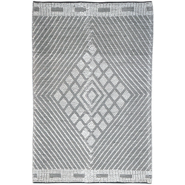 Gwyneth 421 Wool Polyester Grey Diamond Spiral Rug - Rugs Of Beauty - 1