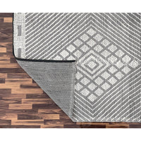 Gwyneth 421 Wool Polyester Grey Diamond Spiral Rug - Rugs Of Beauty - 3