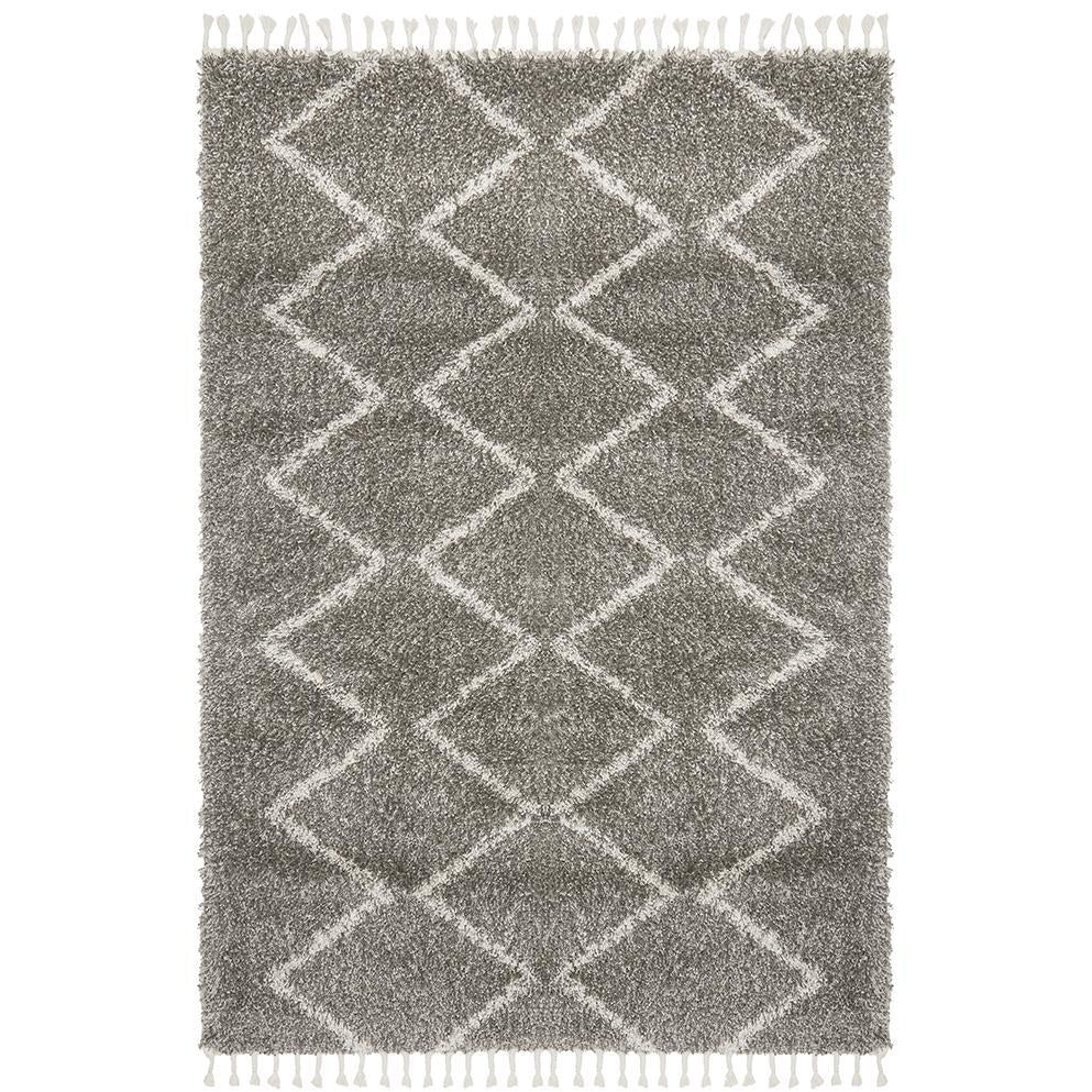 Zaria 151 Grey Moroccan Inspired Modern Shaggy Rug - Rugs Of Beauty - 1