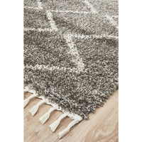 Zaria 151 Grey Moroccan Inspired Modern Shaggy Rug - Rugs Of Beauty - 4