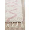 Zaria 151 Pink Moroccan Inspired Modern Shaggy Runner Rug - Rugs Of Beauty - 4