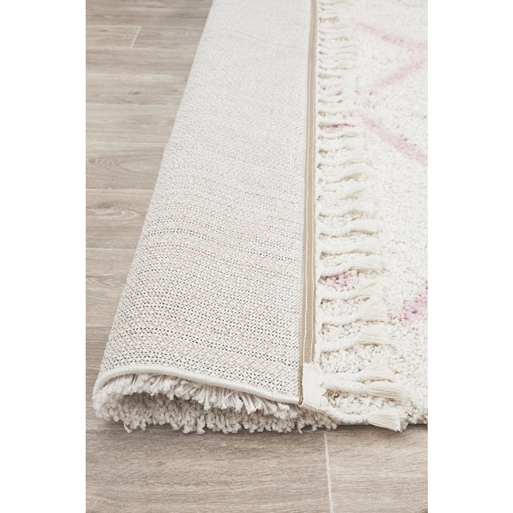 Zaria 151 Pink Moroccan Inspired Modern Shaggy Rug - Rugs Of Beauty - 7