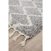 Zaria 151 Silver Grey Moroccan Inspired Modern Shaggy Runner Rug - Rugs Of Beauty - 5