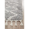 Zaria 151 Silver Grey Moroccan Inspired Modern Shaggy Runner Rug - Rugs Of Beauty - 3