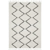 Zaria 151 White Black Moroccan Inspired Modern Shaggy Rug - Rugs Of Beauty - 1