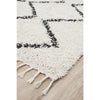 Zaria 151 White Black Moroccan Inspired Modern Shaggy Rug - Rugs Of Beauty - 3