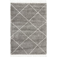Zaria 152 Grey Moroccan Inspired Modern Shaggy Rug - Rugs Of Beauty - 1