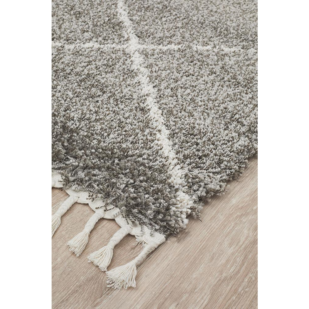 Zaria 152 Grey Moroccan Inspired Modern Shaggy Rug - Rugs Of Beauty - 3