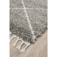 Zaria 152 Grey Moroccan Inspired Modern Shaggy Rug - Rugs Of Beauty - 3