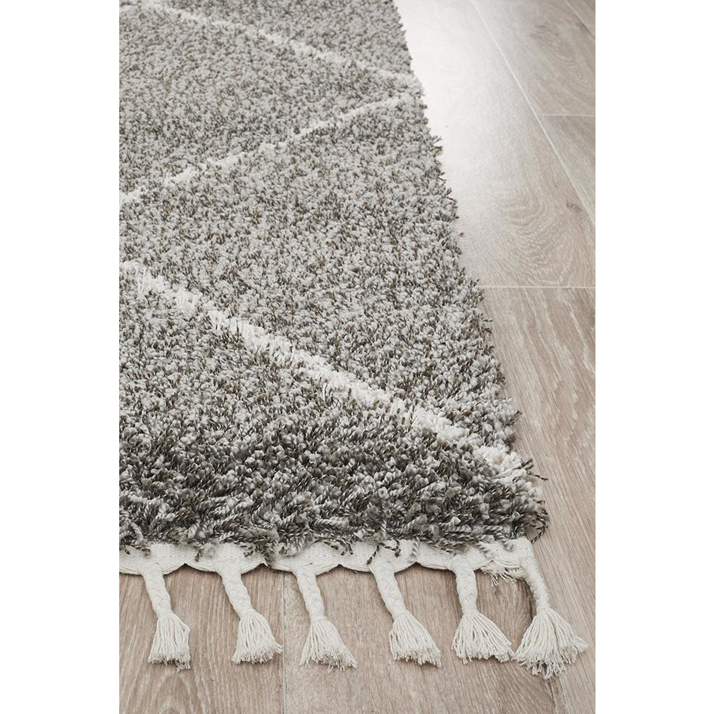 Zaria 152 Grey Moroccan Inspired Modern Shaggy Rug - Rugs Of Beauty - 4