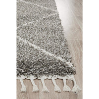 Zaria 152 Grey Moroccan Inspired Modern Shaggy Rug - Rugs Of Beauty - 4