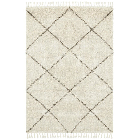 Zaria 152 Natural Moroccan Inspired Modern Shaggy Rug - Rugs Of Beauty - 1