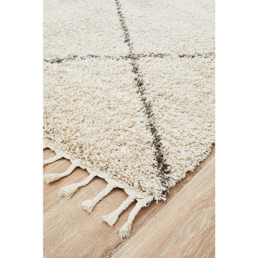 Zaria 152 Natural Moroccan Inspired Modern Shaggy Rug - Rugs Of Beauty - 3