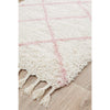 Zaria 152 Pink Moroccan Inspired Modern Shaggy Runner Rug - Rugs Of Beauty - 3