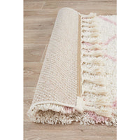Zaria 152 Pink Moroccan Inspired Modern Shaggy Runner Rug - Rugs Of Beauty - 6