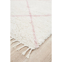 Zaria 152 Pink Moroccan Inspired Modern Shaggy Rug - Rugs Of Beauty - 3