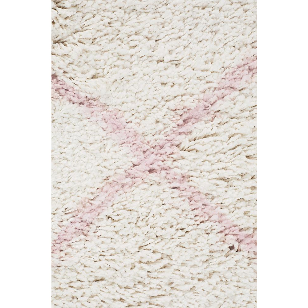 Zaria 152 Pink Moroccan Inspired Modern Shaggy Rug - Rugs Of Beauty - 6