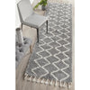 Zaria 152 Silver Grey Moroccan Inspired Modern Shaggy Runner Rug - Rugs Of Beauty - 2