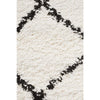 Zaria 152 White Black Moroccan Inspired Modern Shaggy Runner Rug - Rugs Of Beauty - 5