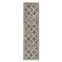 Zaria 153 Grey Moroccan Inspired Modern Shaggy Runner Rug - Rugs Of Beauty - 1