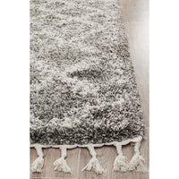 Zaria 153 Grey Moroccan Inspired Modern Shaggy Runner Rug - Rugs Of Beauty - 3