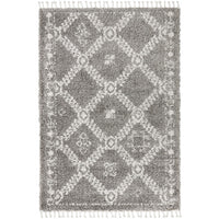 Zaria 153 Grey Moroccan Inspired Modern Shaggy Rug - Rugs Of Beauty - 1