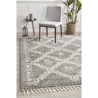 Zaria 153 Grey Moroccan Inspired Modern Shaggy Rug - Rugs Of Beauty - 2