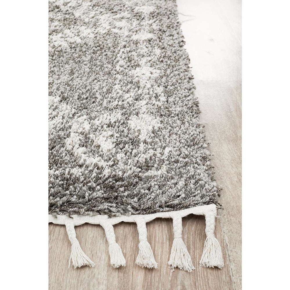 Zaria 153 Grey Moroccan Inspired Modern Shaggy Rug - Rugs Of Beauty - 4